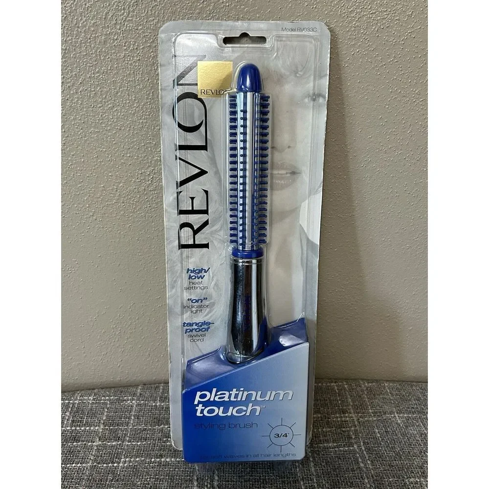 Vintage‎ Revlon Curling Iron Brush Platinum Touch Hair Styling 3/4
